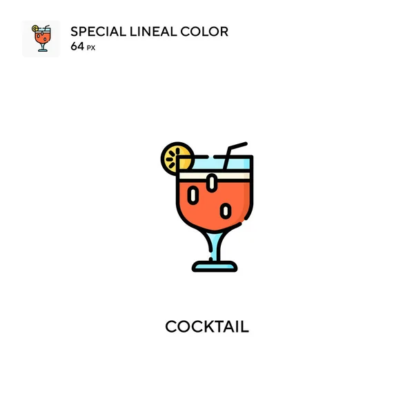 Cocktail Simple Vector Icon 비즈니스 프로젝트용 Cocktail 아이콘 — 스톡 벡터