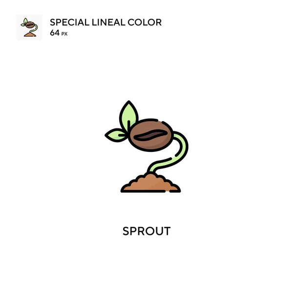 Sprout Icono Vector Simple Iconos Brotes Para Proyecto Empresarial — Archivo Imágenes Vectoriales