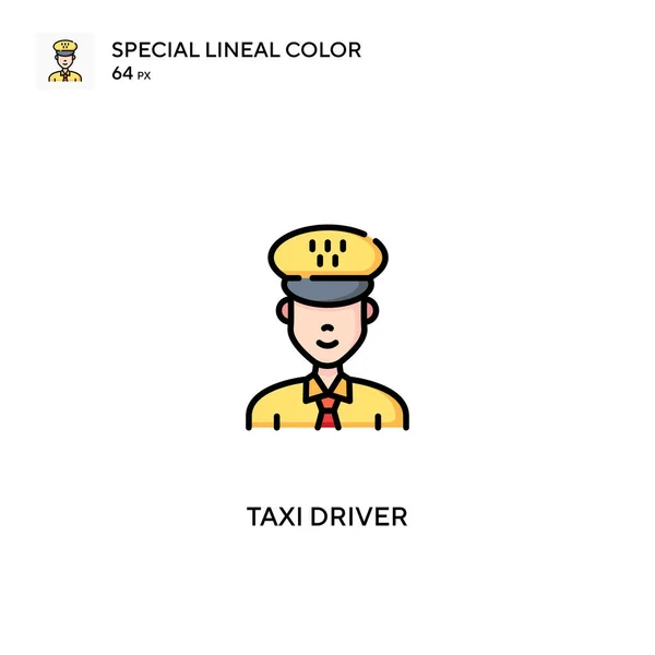 Taxi Driver Icono Vector Simple Iconos Taxista Para Proyecto Empresarial — Vector de stock