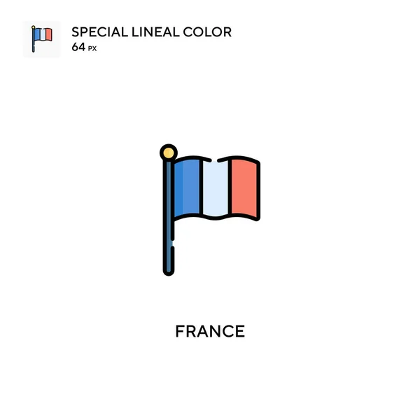 Perancis Ikon Vektor Sederhana Perancis Ikon Untuk Proyek Bisnis Anda - Stok Vektor