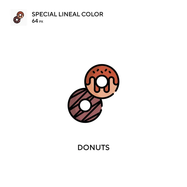 Donuts Icono Vector Simple Iconos Donuts Para Proyecto Empresarial — Archivo Imágenes Vectoriales