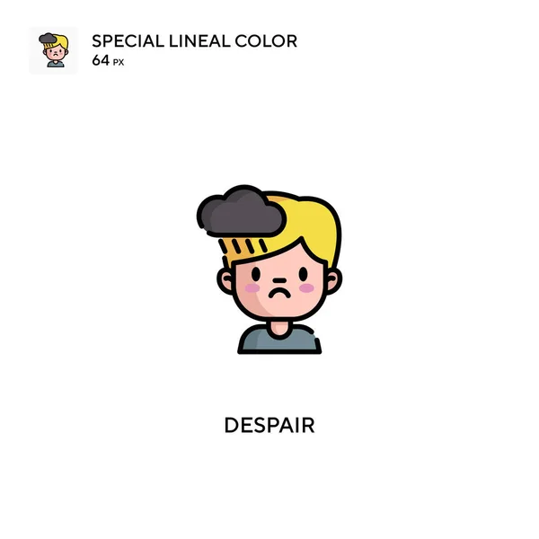 Despair Simple Vector Icon 비즈니스 프로젝트를 절망적 아이콘 — 스톡 벡터