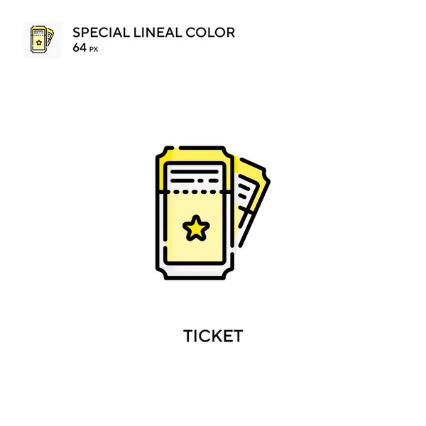 Ticket Icono Vector Simple Iconos Entradas Para Proyecto Empresarial — Archivo Imágenes Vectoriales