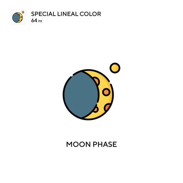 Fase Lunar Ícone Vetorial Simples Ícones Fase Lua Para Seu — Vetor de Stock