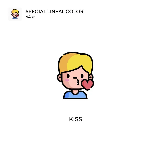 Beso Icono Vector Simple Iconos Beso Para Proyecto Empresarial — Vector de stock