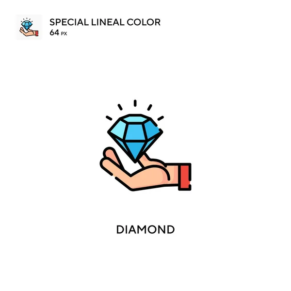 Diamond Icono Vector Simple Iconos Diamantes Para Proyecto Empresarial — Archivo Imágenes Vectoriales