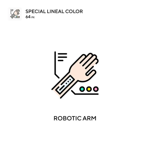 Роботизированная Рука Простой Векторный Значок Роботизированные Иконки Вашего Бизнес Проекта — стоковый вектор