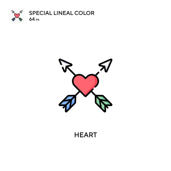 Heart Icône Vectorielle Simple Icônes Coeur Pour Votre Projet Entreprise — Image vectorielle