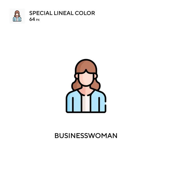 Empresária Ícone Vetorial Simples Ícones Mulher Negócios Para Seu Projeto —  Vetores de Stock