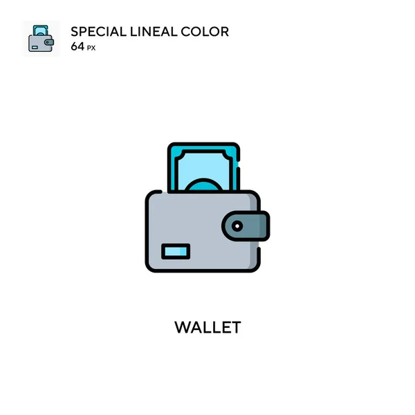 Monedero Icono Vector Simple Iconos Billetera Para Proyecto Negocio — Vector de stock