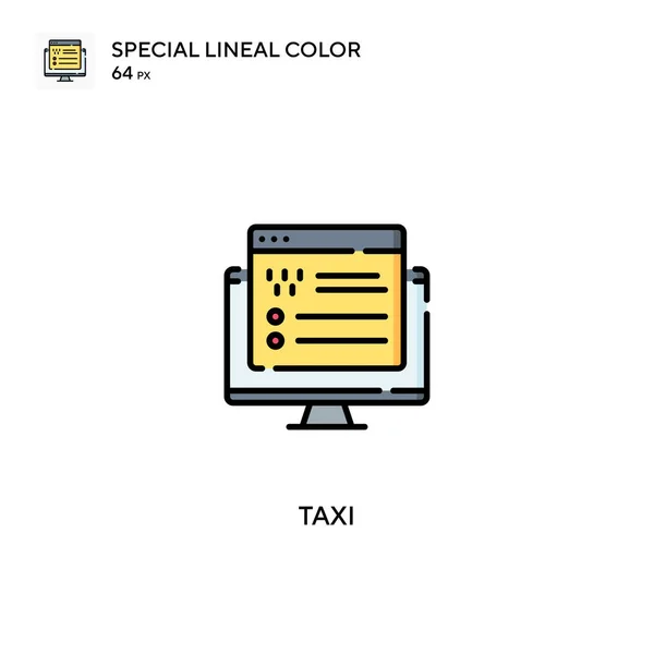 Taxi Icono Vector Simple Iconos Taxi Para Proyecto Empresarial — Vector de stock