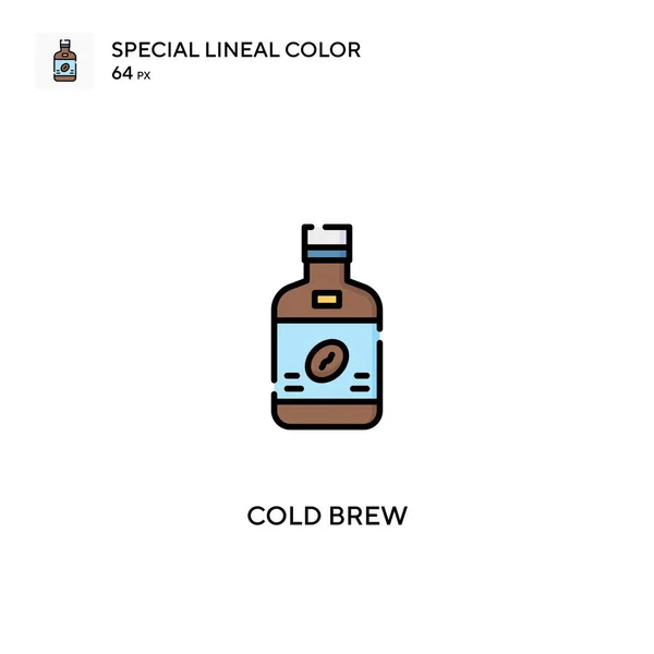 Холодний Пиво Проста Векторна Іконка Іконки Холодного Пива Вашого Бізнес — стоковий вектор