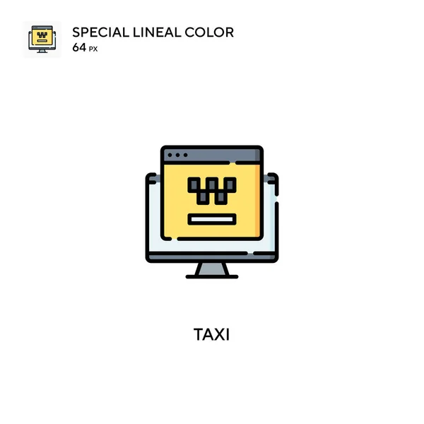 Ταξί Απλό Διανυσματικό Εικονίδιο Εικονίδια Ταξί Για Την Επιχείρησή Σας — Διανυσματικό Αρχείο