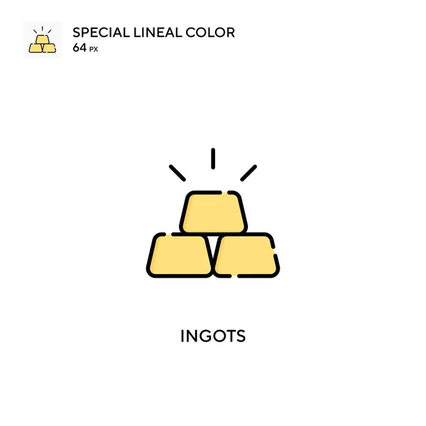 Ingots Icono Vector Simple Iconos Ingots Para Proyecto Empresarial — Vector de stock