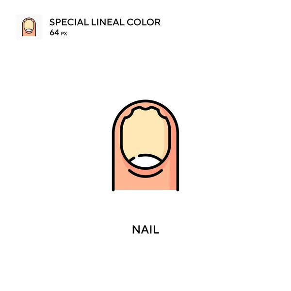 Nail Simple Vector Icon 비즈니스 프로젝트용 아이콘 — 스톡 벡터