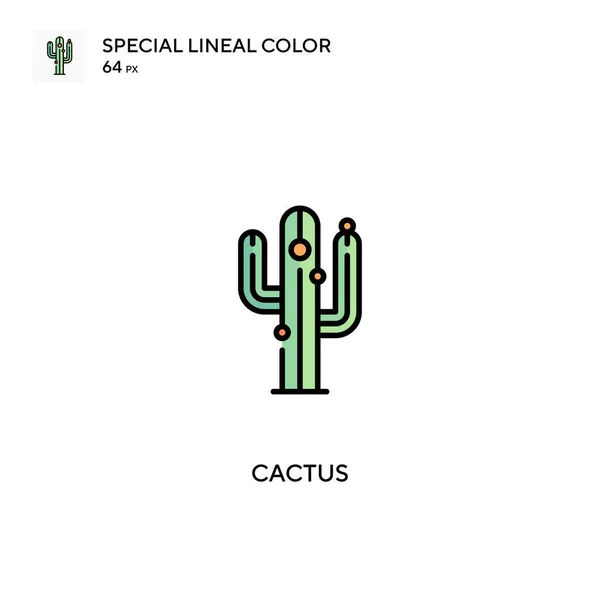 Cactus Icona Vettoriale Semplice Icone Cactus Tuo Progetto Aziendale — Vettoriale Stock
