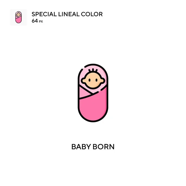赤ちゃんのシンプルなベクトルアイコン あなたのビジネスプロジェクトのための赤ちゃん生まれのアイコン — ストックベクタ