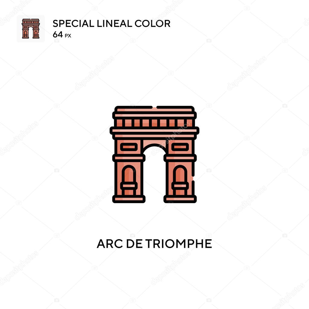 Arc de triomphe Simple vector icon. Arc de triomphe icons for your business project