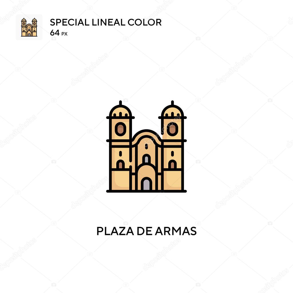Plaza de armas Simple vector icon. Plaza de armas icons for your business project