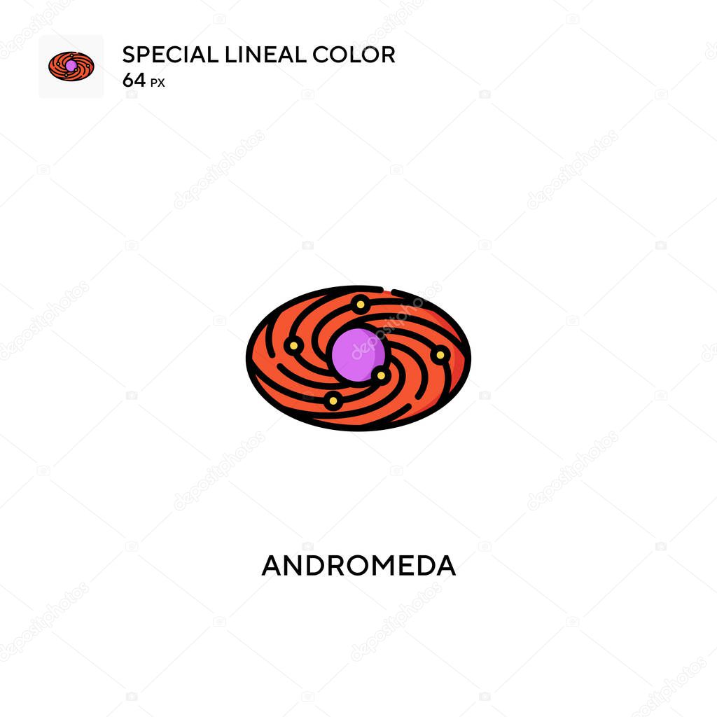 Andromeda Simple vector icon. Andromeda icons for your business project