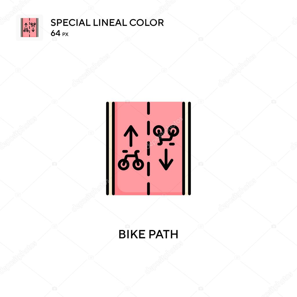 Bike path Simple vector icon. Bike path icons for your business project