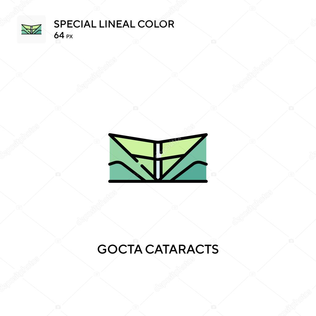 Gocta cataracts Simple vector icon. Gocta cataracts icons for your business project