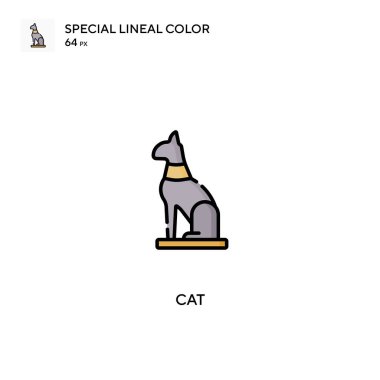 Cat Simple vektör simgesi. İş projeniz için kedi simgeleri