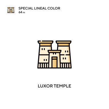 Luxor tapınağı basit vektör simgesi. İş projeniz için Luxor tapınağı simgeleri