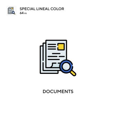 Belgeler basit vektör simgesi. İş projeniz için belge simgeleri