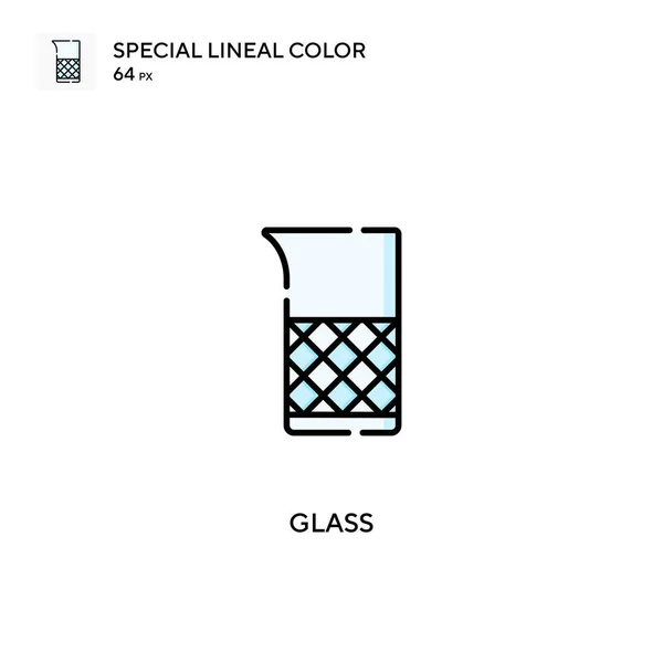 Glass Simple Vector Icon Glass Icons Your Business Project — Stock Vector