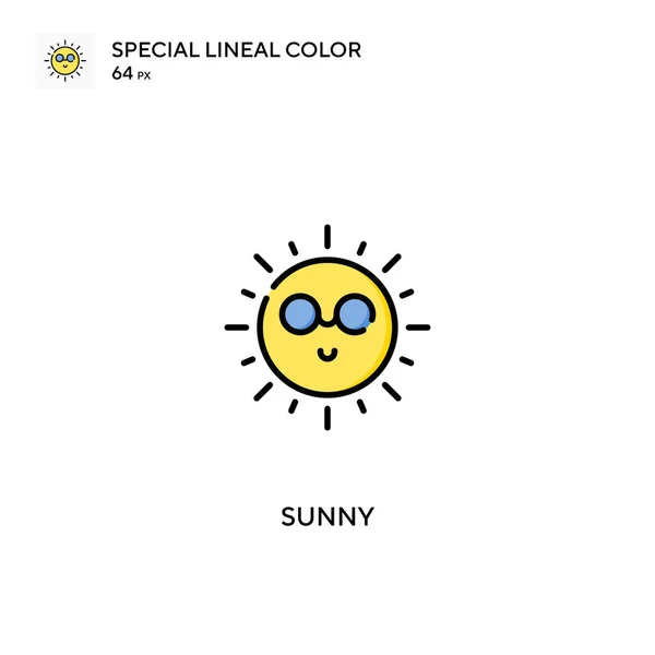 Sunny Simple Vector Icon Sunny Icons Your Business Project — Stock Vector