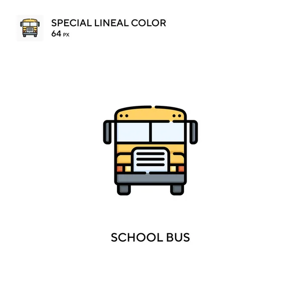 Autobús Escolar Icono Vector Simple Iconos Autobús Escolar Para Proyecto — Archivo Imágenes Vectoriales