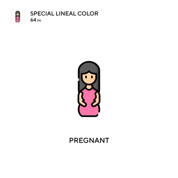 Embarazada Icono Vector Simple Iconos Embarazados Para Proyecto Negocio — Vector de stock