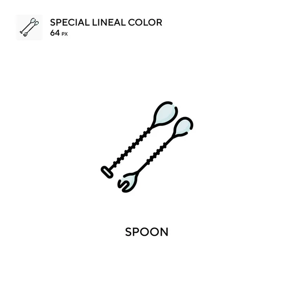 Spoon Simple Vector Icon 비즈니스 프로젝트용 아이콘 — 스톡 벡터