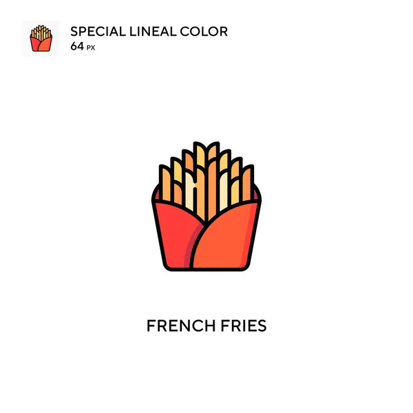 Французька Картопля Проста Векторна Ікона Іконки Фрі Вашого Бізнес Проекту — стоковий вектор