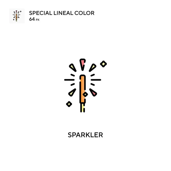 Sparkler Simple Vector Icon Sparkler Icons Your Business Project — Stock Vector