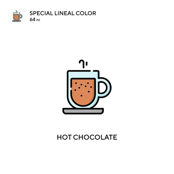 Warme Chocolade Eenvoudige Vector Icoon Hot Chocolate Iconen Voor Business — Stockvector