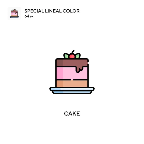 Cake Eenvoudige Vector Icoon Cake Iconen Voor Business Project — Stockvector