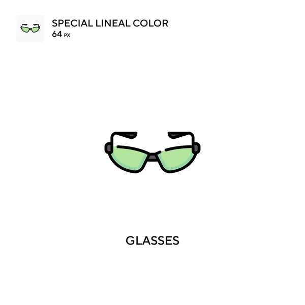 Glasses Simple Vector Icon Glasses Icons Your Business Project — Stock Vector