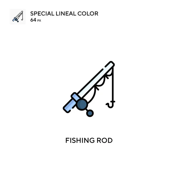 Рыболовный Стержень Простой Векторный Значок Значки Рыболовных Стержней Вашего Бизнес — стоковый вектор