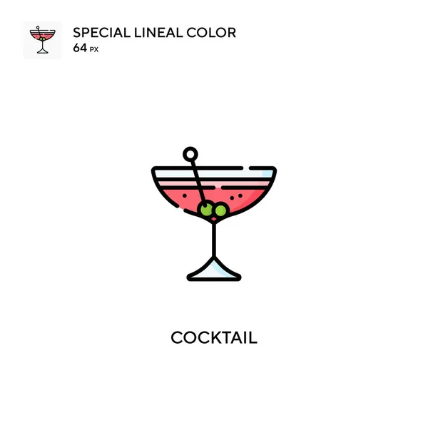 鸡尾酒简单向量图标 您的商业项目的鸡尾酒图标 — 图库矢量图片
