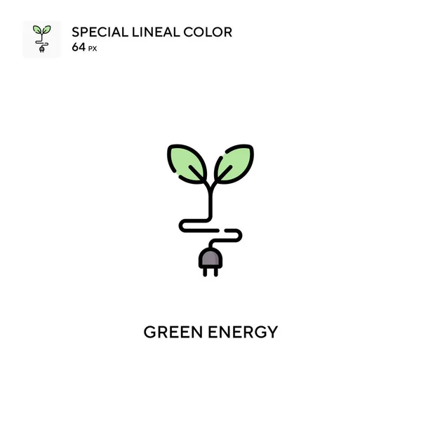 Grön Energi Enkel Vektor Ikon Gröna Energiikoner För Ditt Affärsprojekt — Stock vektor