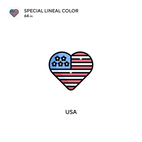 Usa Simple Vector Icon Usa Icons Your Business Project — Stock Vector