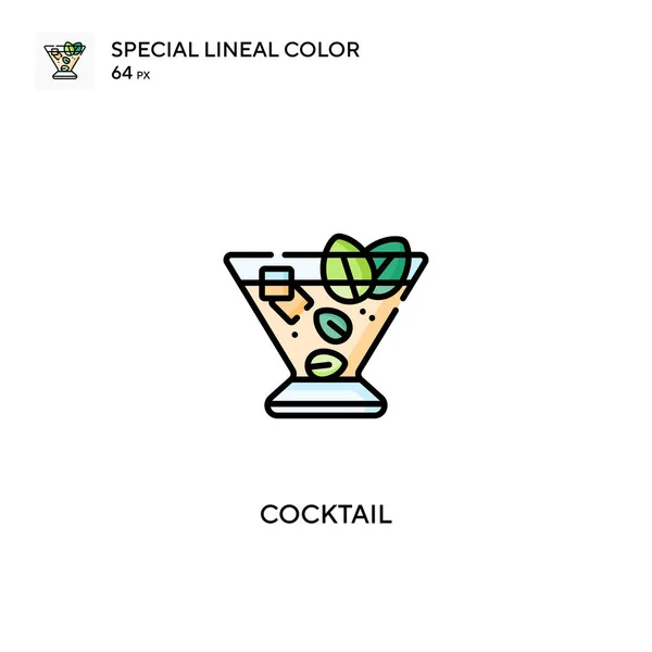 鸡尾酒简单向量图标 您的商业项目的鸡尾酒图标 — 图库矢量图片