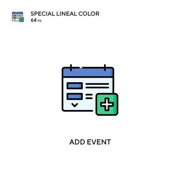 Añadir Evento Icono Vector Simple Agregue Iconos Eventos Para Proyecto — Archivo Imágenes Vectoriales