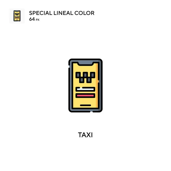 Значок Простой Вектор Такси Значки Такси Вашего Бизнес Проекта — стоковый вектор