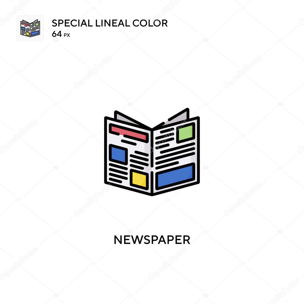 Newspaper Simple vector icon. Newspaper icons for your business project