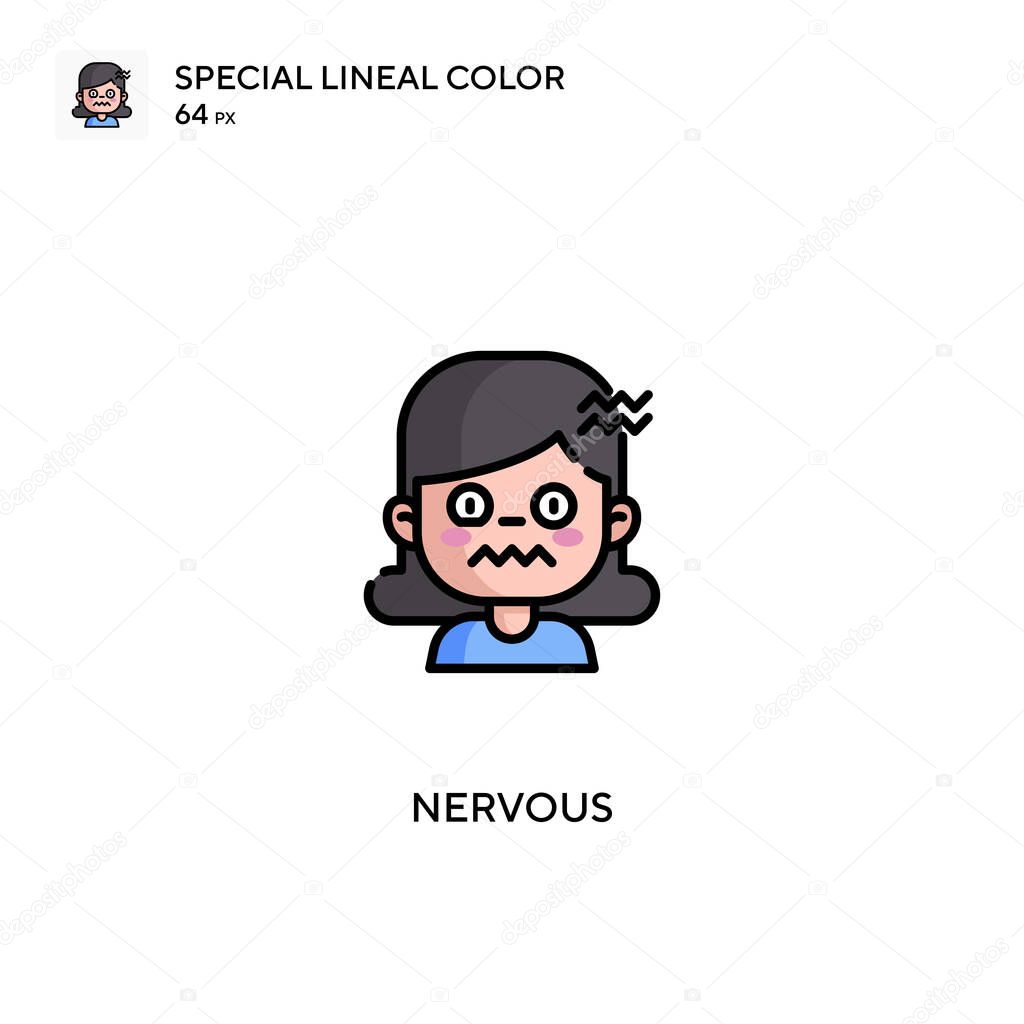 Nervous Simple vector icon. Nervous icons for your business project