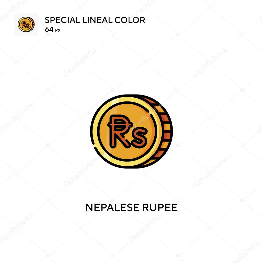 Nepalese rupee Simple vector icon. Nepalese rupee icons for your business project
