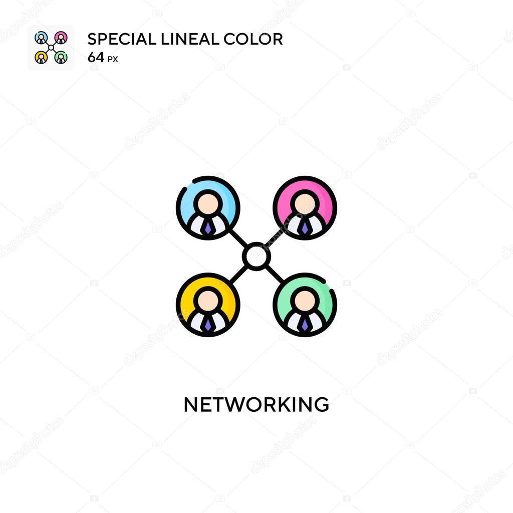 Networking Simple vector icon. Networking icons for your business project